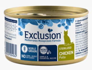 Exclusion Noble Grain Kısıllaştırılmış Tavuk Etli 85 gr Kedi Maması kullananlar yorumlar